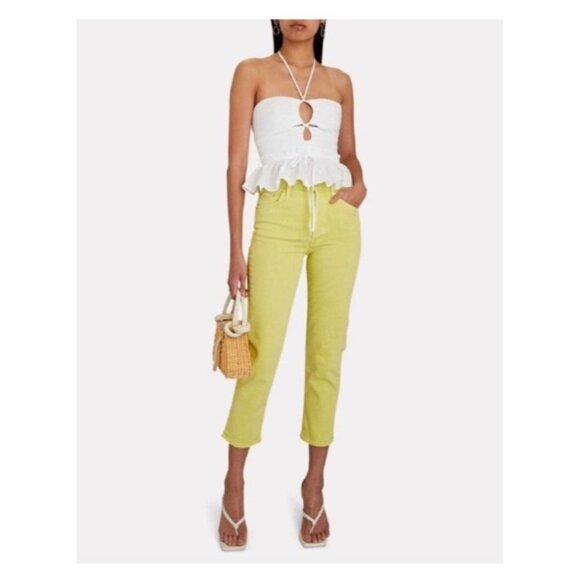 Mother Superior Jeans Size 24 The Tomcat in Citron Wash Revolve Straight Leg - Picture 1 of 12